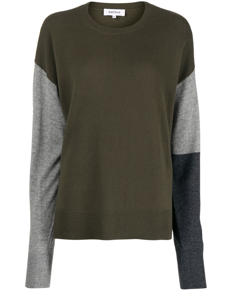 ENFÖLD Damen Langarmshirt mit Farben-Print