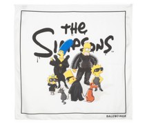 The Simpsons-print silk scarf