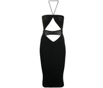 Neckholder-Midikleid mit Cut-Outs