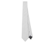 diagonal stripe-pattern silk tie