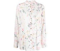 abstract paint-splatter organic-cotton shirt