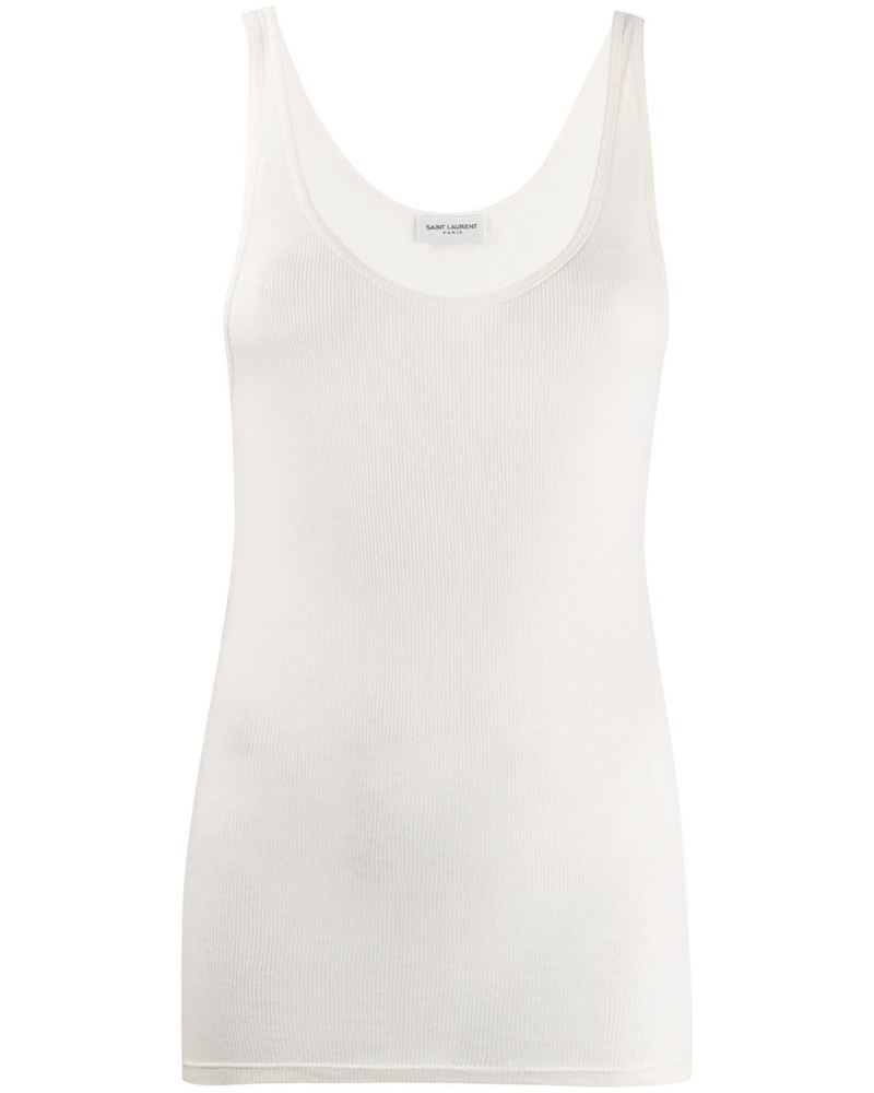 Saint Laurent Damen Tanktop mit Sheer-Effekt