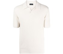 V-neck cotton polo shirt