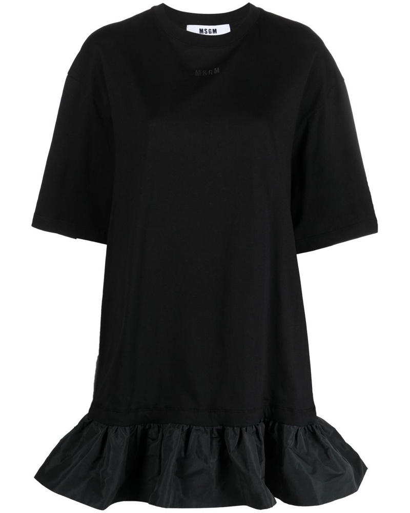 MSGM Damen Minikleid mit Logo-Stickerei