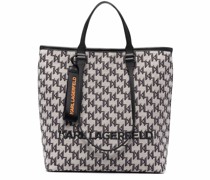 Shopper mit Jacquard-Monogramm