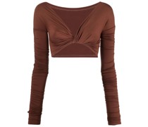 Drapiertes Cropped-Top