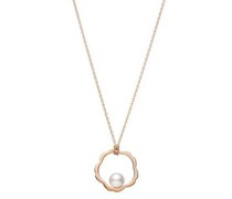 18kt rose gold pearl pendant necklace