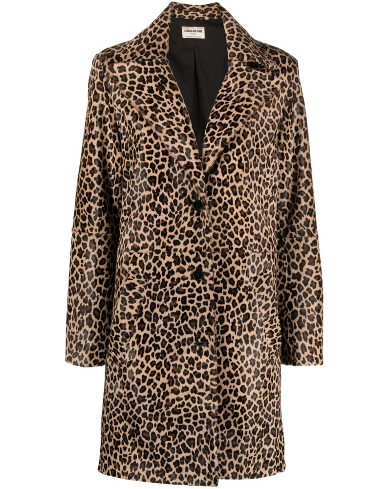 Zadig&Voltaire Damen Mantel mit Leoparden-Print