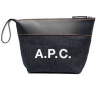 A.P.C. Clutch mit Logo-Print