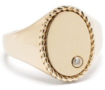 Ovaler 9kt Chevalier Gelbgold-Siegelring