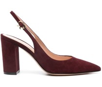 Slingback-Pumps aus Wildleder 90mm