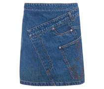 Jeans-Minirock mit JW-Initialien