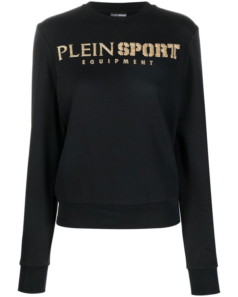 Philipp Plein Damen Sweatshirt mit Glitter-Logo