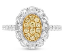18kt Gelbgoldring mit Diamanten