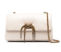 crinkled faux leather shoulder bag