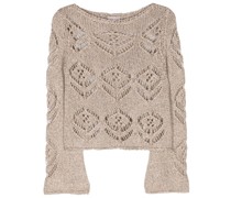 sequinned chunky-knit Pullover