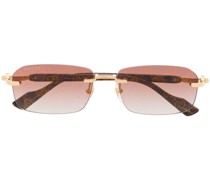 rimless rectangle-frame sunglasses