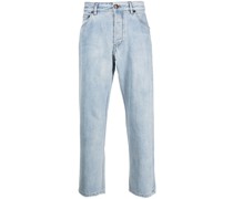 Halbhohe Straight-Leg-Jeans