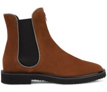 Wildlederstiefel mit Reißverschlussdetail