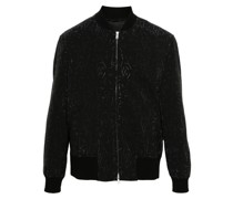 rhinestone-embellished bomber jacket