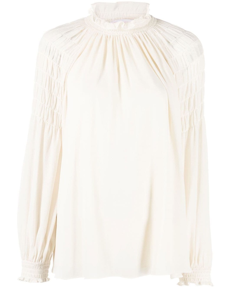 See by Chloé Damen Gesmokte Bluse