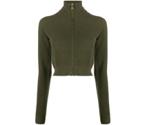 Gerippter Cropped-Cardigan