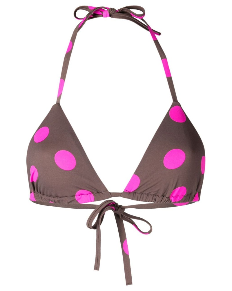 Cynthia Rowley Damen dot-print bikini top
