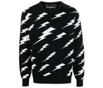 Pullover mit Blitz-Print