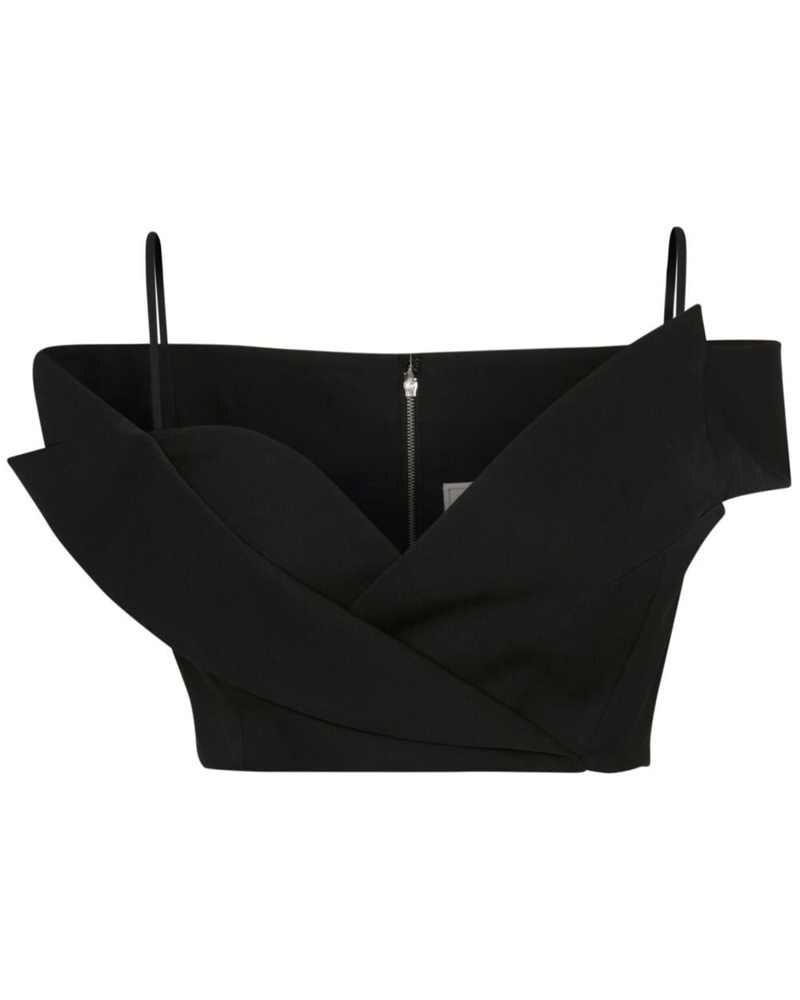 Alexander McQueen Damen Cropped-Top mit Trompe-l'oeil-Effekt