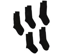 5er-Set Socken mit Logo