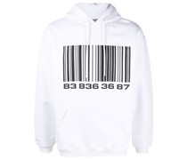 Hoodie mit Barcode-Print