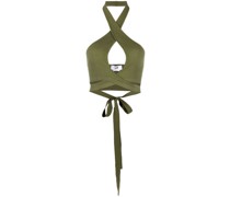 Geripptes Cropped-Strickoberteil