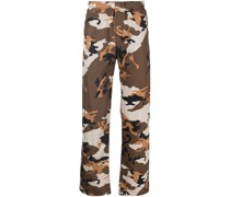 Gerade Hose mit Camouflagemuster