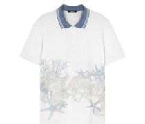 Poloshirt mit Seesterne-Print
