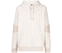 monogram-print hoodie