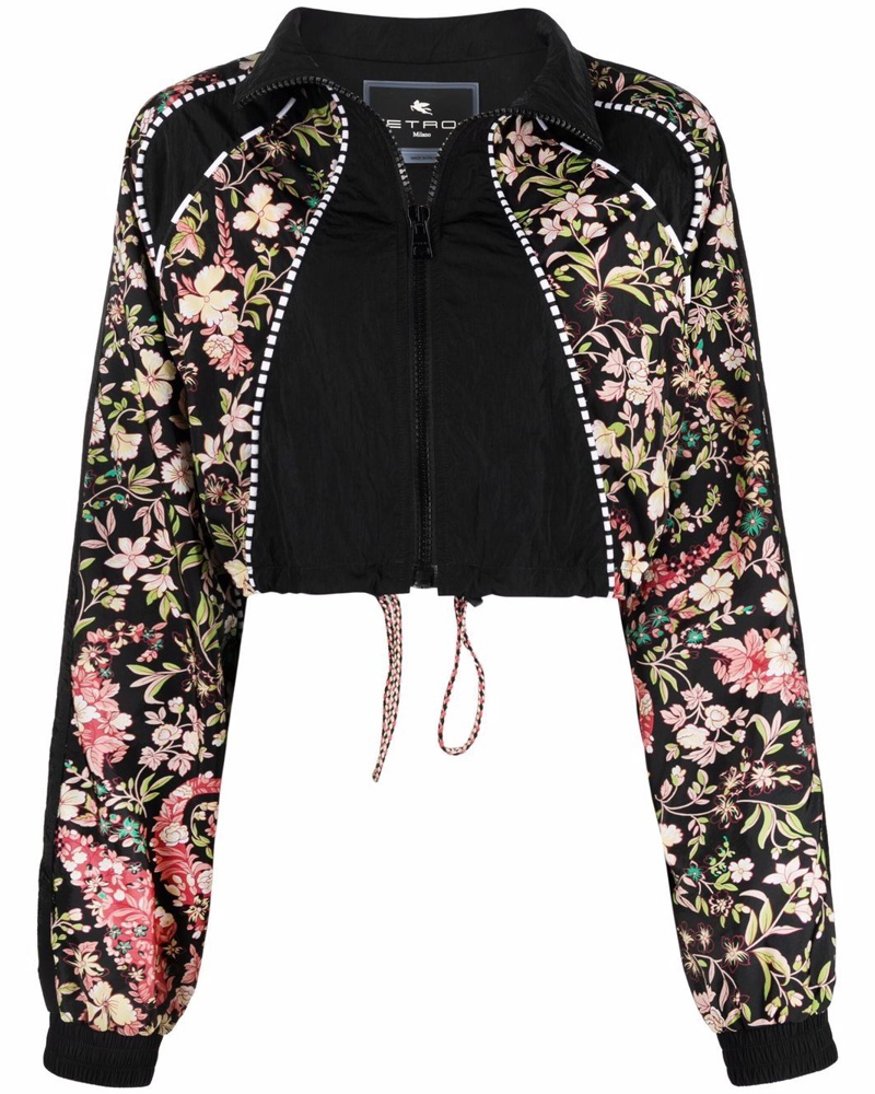Etro Damen Gemusterte Cropped-Jacke