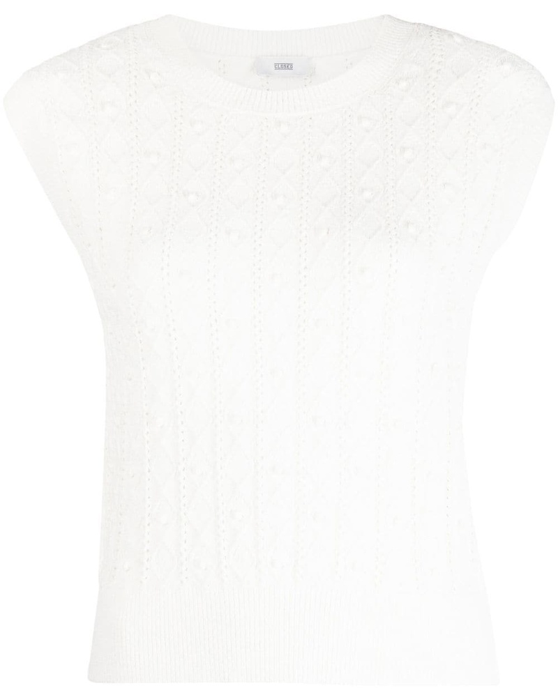 Closed Damen Gestricktes Top mit Zopfmuster