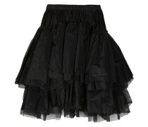 asymmetric tiered midi skirt