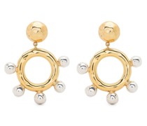 faux-pearl embellished drop earrings