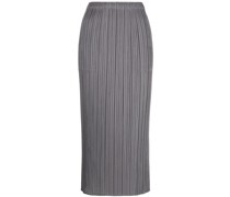 plissé high-waist midi skirt