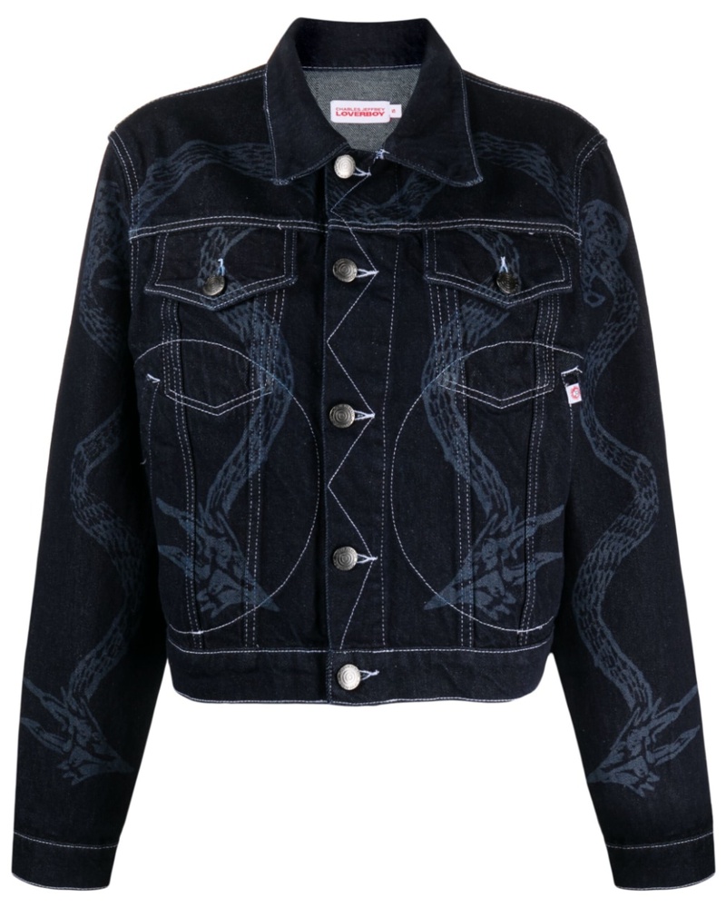 Charles Jeffrey Loverboy Damen Klassische Jeansjacke