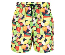 Badeshorts mit Früchte-Print