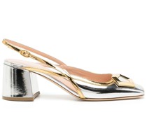 Metallische Cavalla Slingback-Pumps