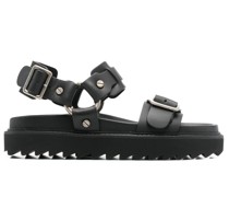 buckle-fastening leather sandals