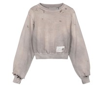 distressed cotton sweatshirt