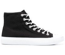 contrasting toe-cap lace-up sneakers