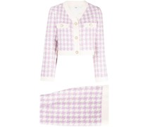 Cardigan mit Hahnentrittmuster