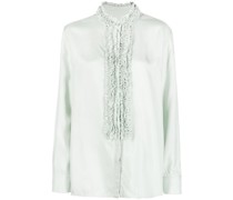 Bluse mit Rüschenbesatz