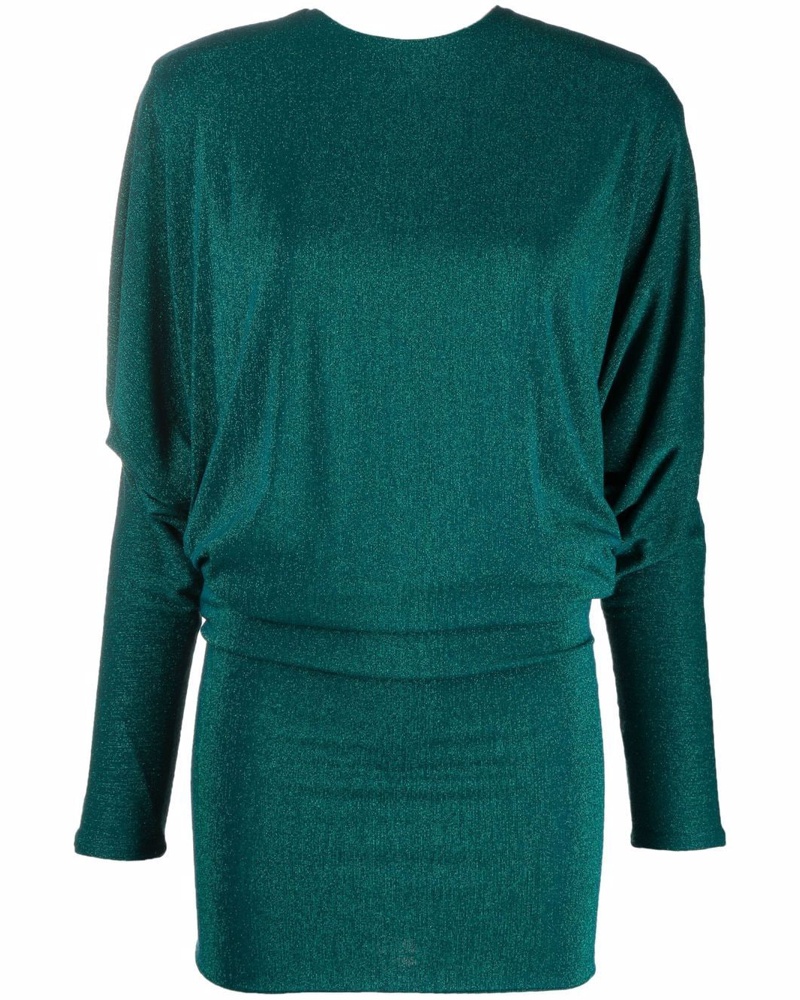 Alexandre Vauthier Damen Kleid im Metallic-Look mit Falten