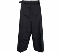 Cropped-Culottes mit Jacquardmuster